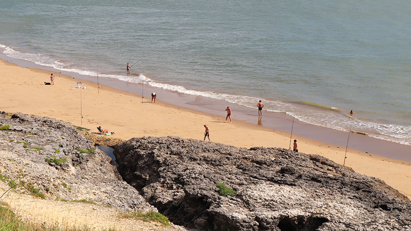 saint-palais-sur-mer, la grande-côte, surfcasting